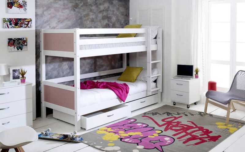 Thuka Nordic Bunk bed 2 Rose Gable Ends