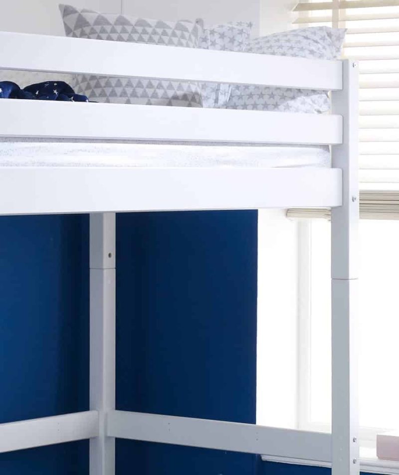Thuka Nordic High Sleeper Bed 1 Flat White Gable Ends