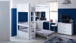 Thuka Nordic High Sleeper Bed 3 Flat White Ends Silver Futon