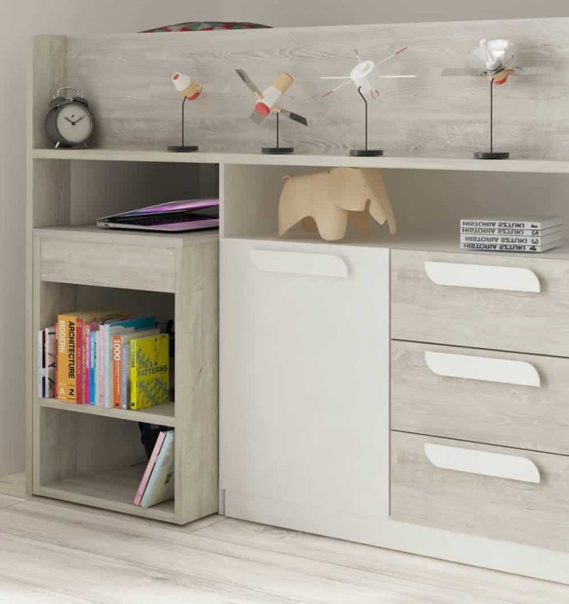 Trasman Kids Girona Mid Sleeper Bed White