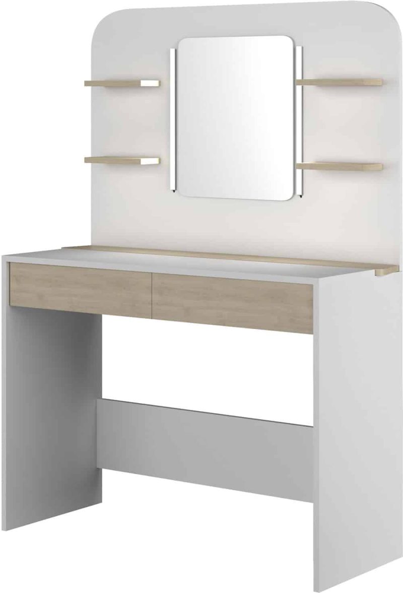 Trasman Secret Vanity Dressing Table Oak White
