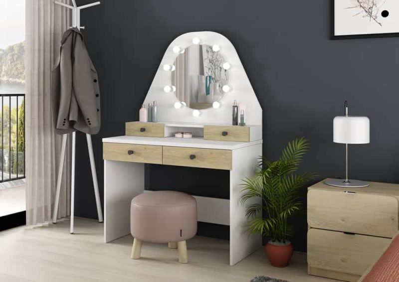 Trasman Star Vanity Dressing Table Oak White