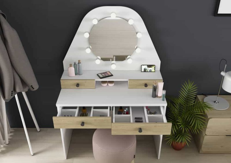 Trasman Star Vanity Dressing Table Oak White